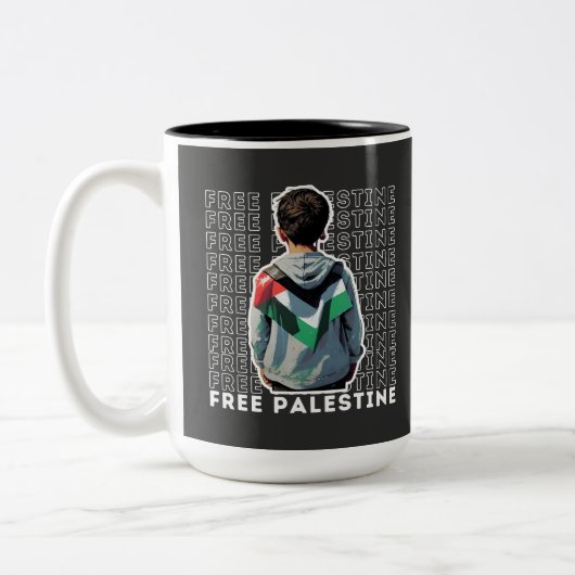 KOSTENLOSE PALESTINE ZWEIFARBIGE TASSE (Links)