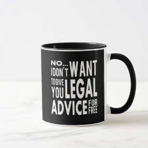 Kostenlose Rechtsberatung - Funny Lawyer Zitat Tasse