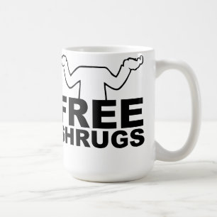 Kostenlose Schulterzucken-Tasse Kaffeetasse