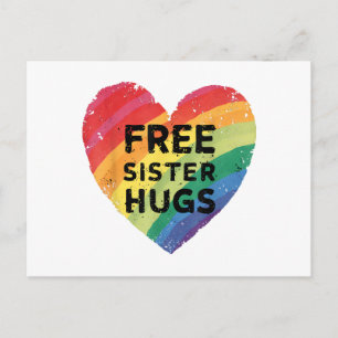 Kostenlose Schwester Umarmungen LGBT Schwule Lesbi Feiertagspostkarte