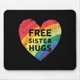 Kostenlose Schwesternumarmungen LGBT Schwule Lesbe Mousepad