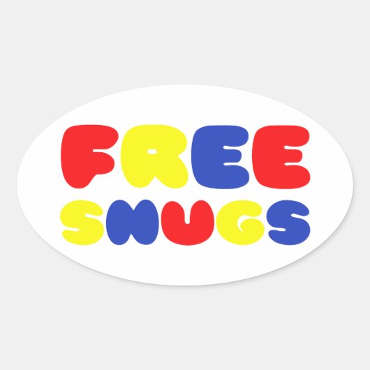 KOSTENLOSE SNUGS OVALER AUFKLEBER (Vorderseite)