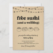 Kostenlose Sushi Funny Wedding Einladung (Vorderseite)