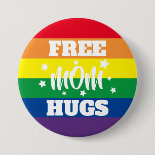 Kostenlose Umarmungen für Mütter   Sterne und Rege Button
