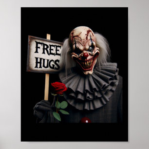 Kostenlose Umarmungen Gruseliger Clown Valentinsta Poster