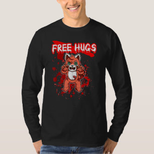 Kostenlose Umarmungen Halloween Sarkasmus Grusel K T-Shirt