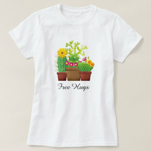 Kostenlose Umarmungen Kaktusgarten Damen Weißes T- T-Shirt