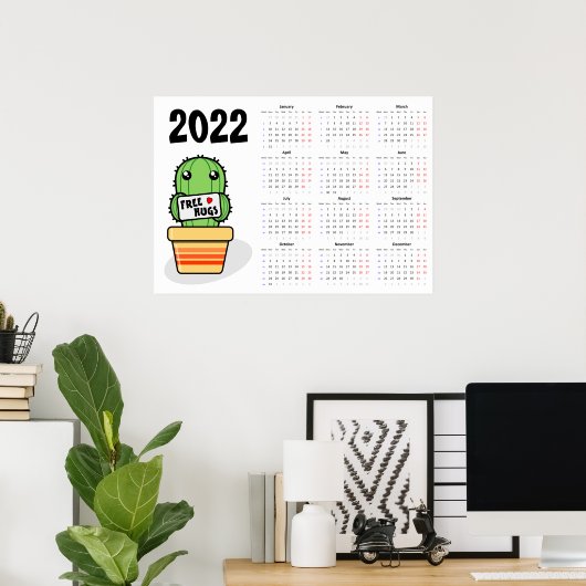 Kostenlose Umarmungen Kalender 2022 Poster - Monta (Heimbüro)