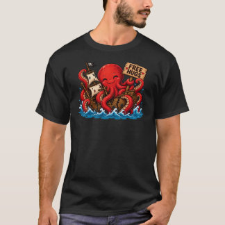 Kostenlose Umarmungen Kraken! Süßes DND-Meerungehe T-Shirt