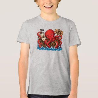 Kostenlose Umarmungen Kraken! Süßes DND-Meerungehe Tri-Blend Shirt