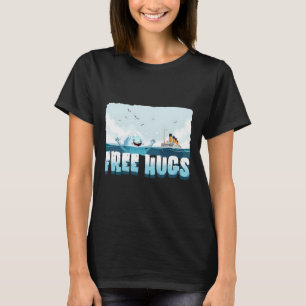 Kostenlose Umarmungen Lustiger Eisberg Kreuzfahrts T-Shirt