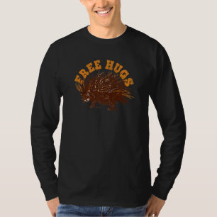 Kostenlose Umarmungen Süßer und cooler Stachelschw T-Shirt