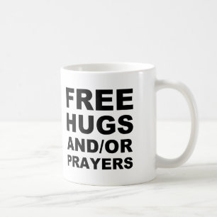 Kostenlose Umarmungen und/oder Gebete Christlicher Kaffeetasse