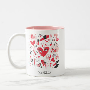 Kostenlose und fabelhafte Valentinstag-Tasse Zweifarbige Tasse
