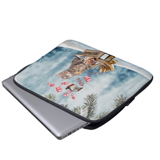 Kostenlose Weihnachtsbücher Laptopschutzhülle (Vorne Knopf)