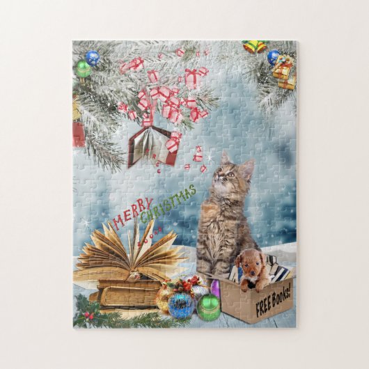 Kostenlose Weihnachtsbücher Puzzle (Vertikal)