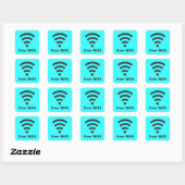 KOSTENLOSE WIFI Vector COMPUTER INTERNET-WERBUNG Quadratischer Aufkleber (Blatt)