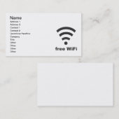 KOSTENLOSE WIFI Vector COMPUTER INTERNET-WERBUNG Visitenkarte (Vorne/Hinten)