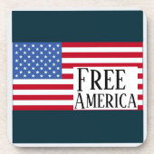 Kostenloser Amerika Getränkeuntersetzer (Vorderseite)