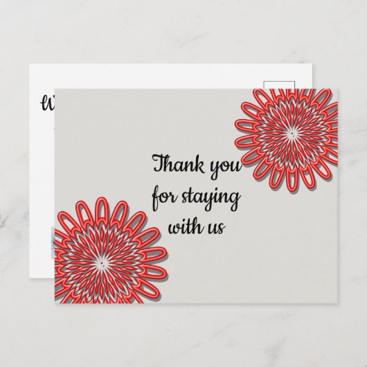 Kostenloser Bleibe für die Vermietung von Ferienhä Postkarte (Vorne/Hinten)