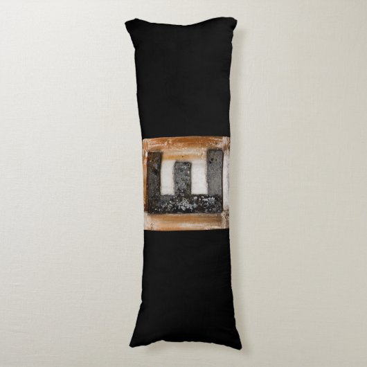 Kostenloser Brief E an das Rusty-Zeichen Seitenschläferkissen (Vorderseite Vertikal)