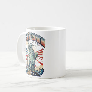 Kostenloser Geist, freie Nation Design Kaffeetasse