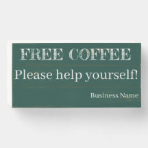 Kostenloser Kaffee Bitte helfen Sie sich selbst be
