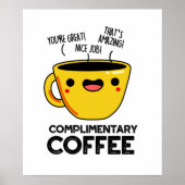 Kostenloser Kaffee Funny Coffee Pub Poster (Vorne)