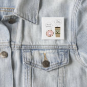 Kostenloser Kaffee- und Donut-Button Button (Beispiel)