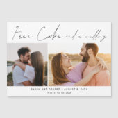 Kostenloser Kuchen und ein Hochzeitsfest - Foto Sa Magnetkarte (Vorderseite)