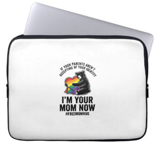 Kostenloser Mama-Hug-Bär-Stolz Vintage-T-Shirt-Des Laptopschutzhülle