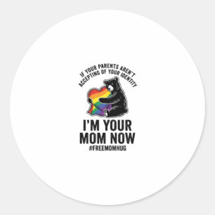 Kostenloser Mama-Hug-Bär-Stolz Vintage-T-Shirt-Des Runder Aufkleber