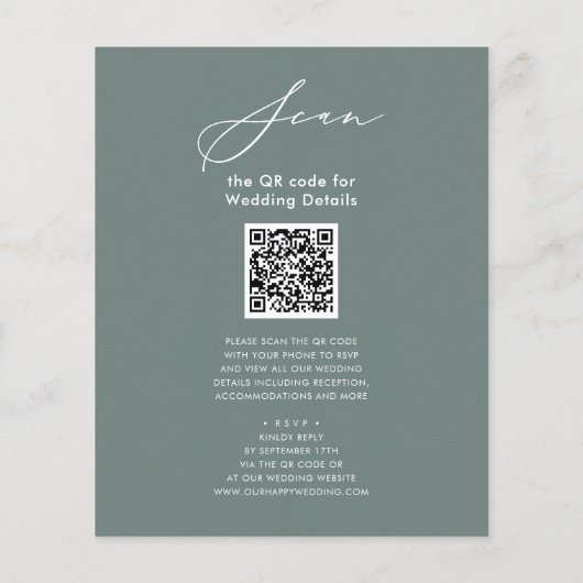 Kostenloser QR-Code für die Haushaltssaison in ein Flyer (Hinten)