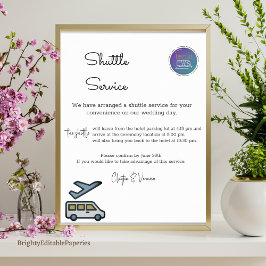 Kostenloser Transport für unsere Hochzeitsgäste Poster