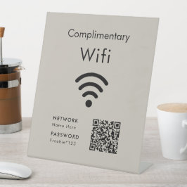 Kostenloser Wifi-Code Schwarz & Tan Sockelschild