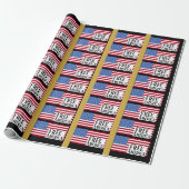 Kostenloses Amerika-Geschenkpapier Geschenkpapier (Ungerollt)