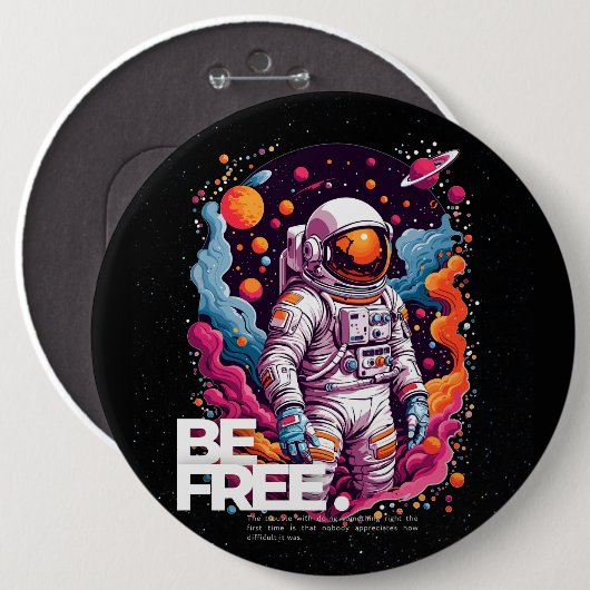 KOSTENLOSES Astronautendesign Button (Vorne & Hinten)