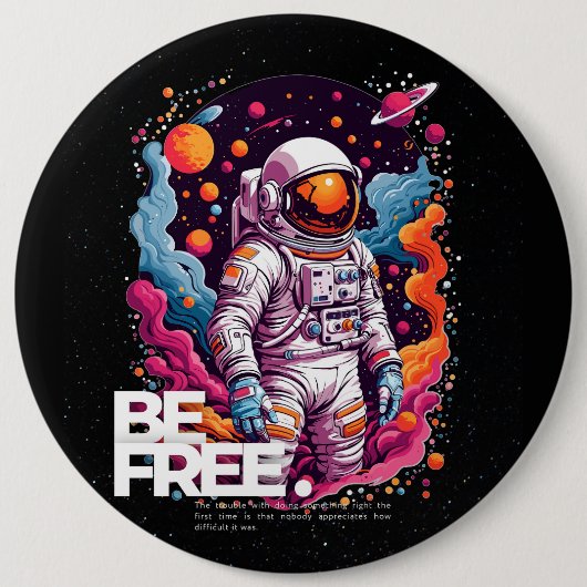 KOSTENLOSES Astronautendesign Button (Vorderseite)