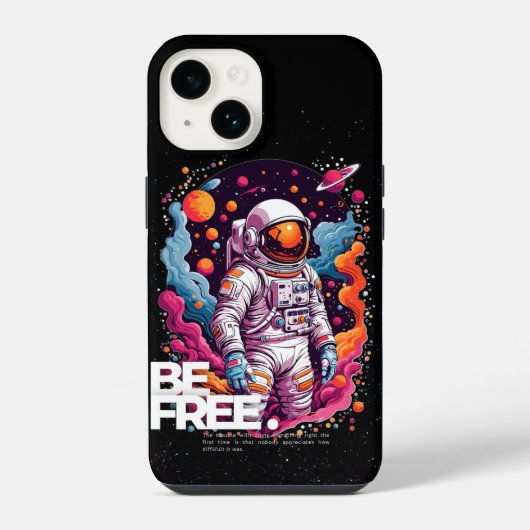KOSTENLOSES Astronautendesign iPhone Hülle (Rückseite)