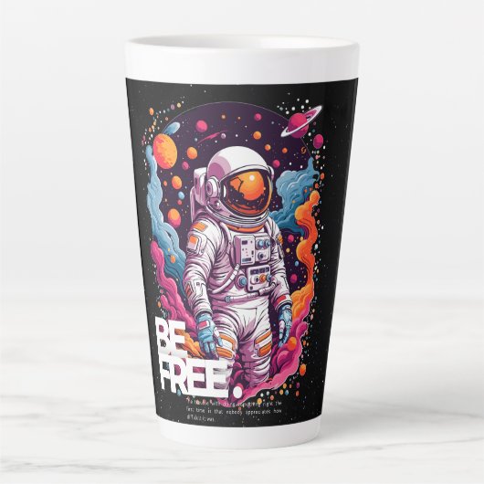 KOSTENLOSES Astronautendesign Milchtasse (Vorderseite)