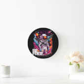 KOSTENLOSES Astronautendesign Runde Wanduhr (Zuhause)
