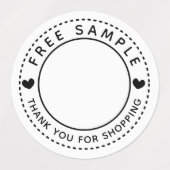 Kostenloses Beispiel für Shopping Vielen Dank Etiketten (Design 2)