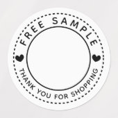 Kostenloses Beispiel für Shopping Vielen Dank Etiketten (Design 1)
