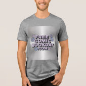 Kostenloses Comic Book Day Grau T - Shirt (Vorderseite)