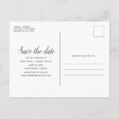 Kostenloses Drinks Beach Wedding Foto Save the Dat Ankündigungspostkarte (Rückseite)