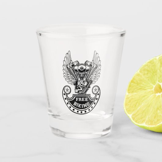 Kostenloses Fahrrad Schnapsglas (Vorderseite)