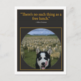 Kostenloses Mittagessen Postkarte