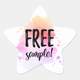 Kostenloses Musteretikett Stern-Aufkleber