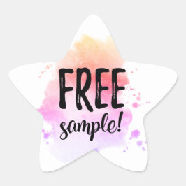 Kostenloses Musteretikett Stern-Aufkleber