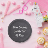 Kostenloses Schulessen für alle Kinder Pappteller (Party)